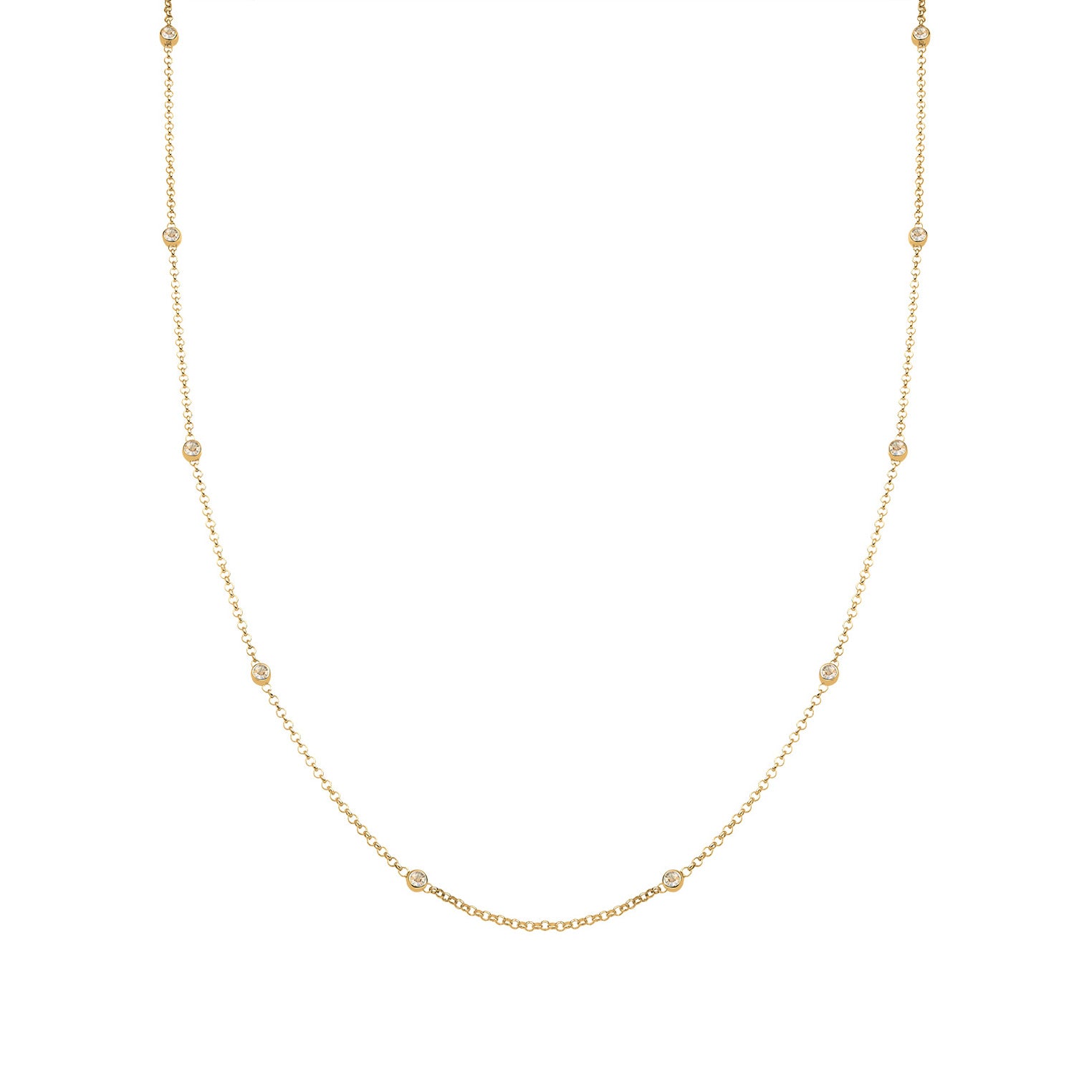 Gold - Elli | Halskette | Kristall (Gold) | 925 Sterling Silber vergoldet