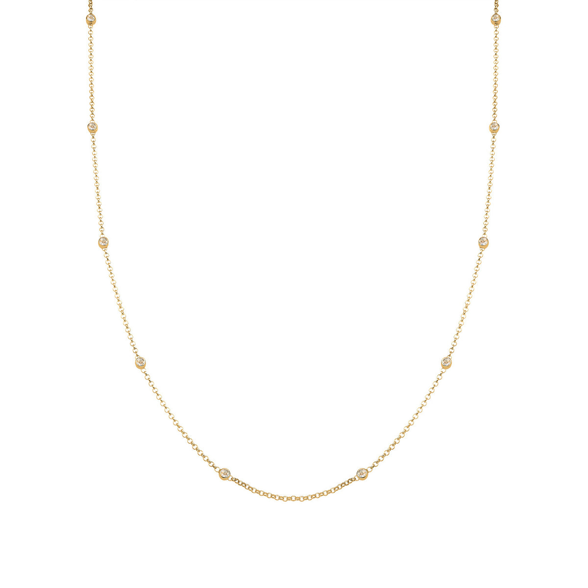 Gold - Elli | Halskette | Mit Kristallen von Swarovski® (Gold) | 925 Sterling Silber vergoldet