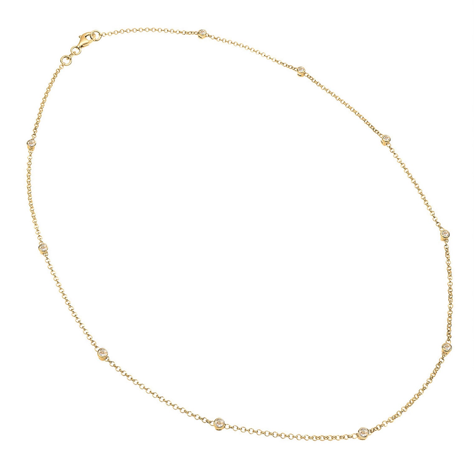 Gold - Elli | Halskette | Kristall (Gold) | 925 Sterling Silber vergoldet