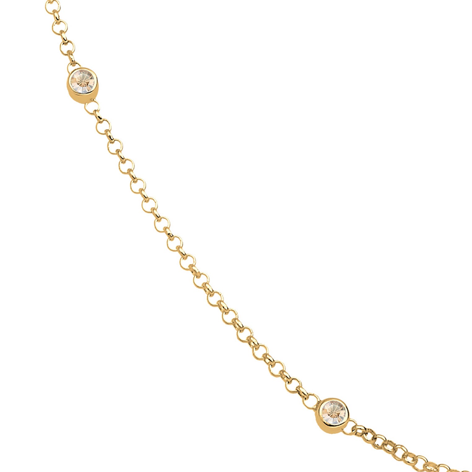 Gold - Elli | Halskette | Kristall (Gold) | 925 Sterling Silber vergoldet