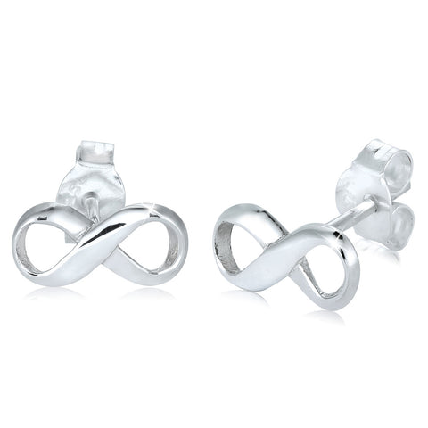 Silber - Elli | Ohrstecker Infinity | 925er Sterling Silber