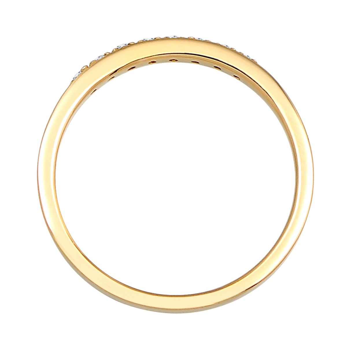 Weiß - Elli DIAMONDS | Bandring | Diamant ( Weiß, 0,04 ct ) | 585 Gelbgold