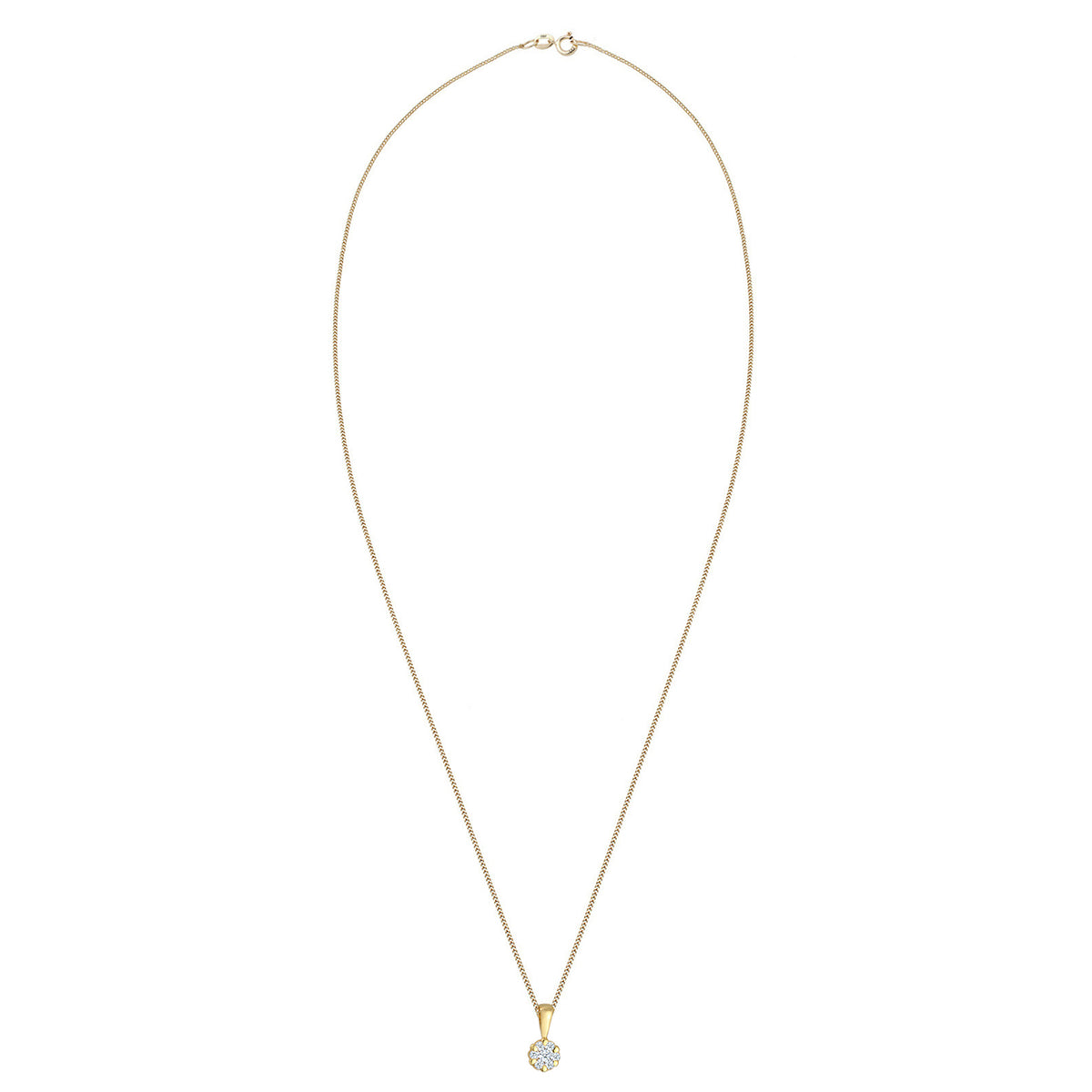 Gold - Elli DIAMONDS | Halskette | Diamant (Weiß, 0,12 ct) | 585 Gelbgold