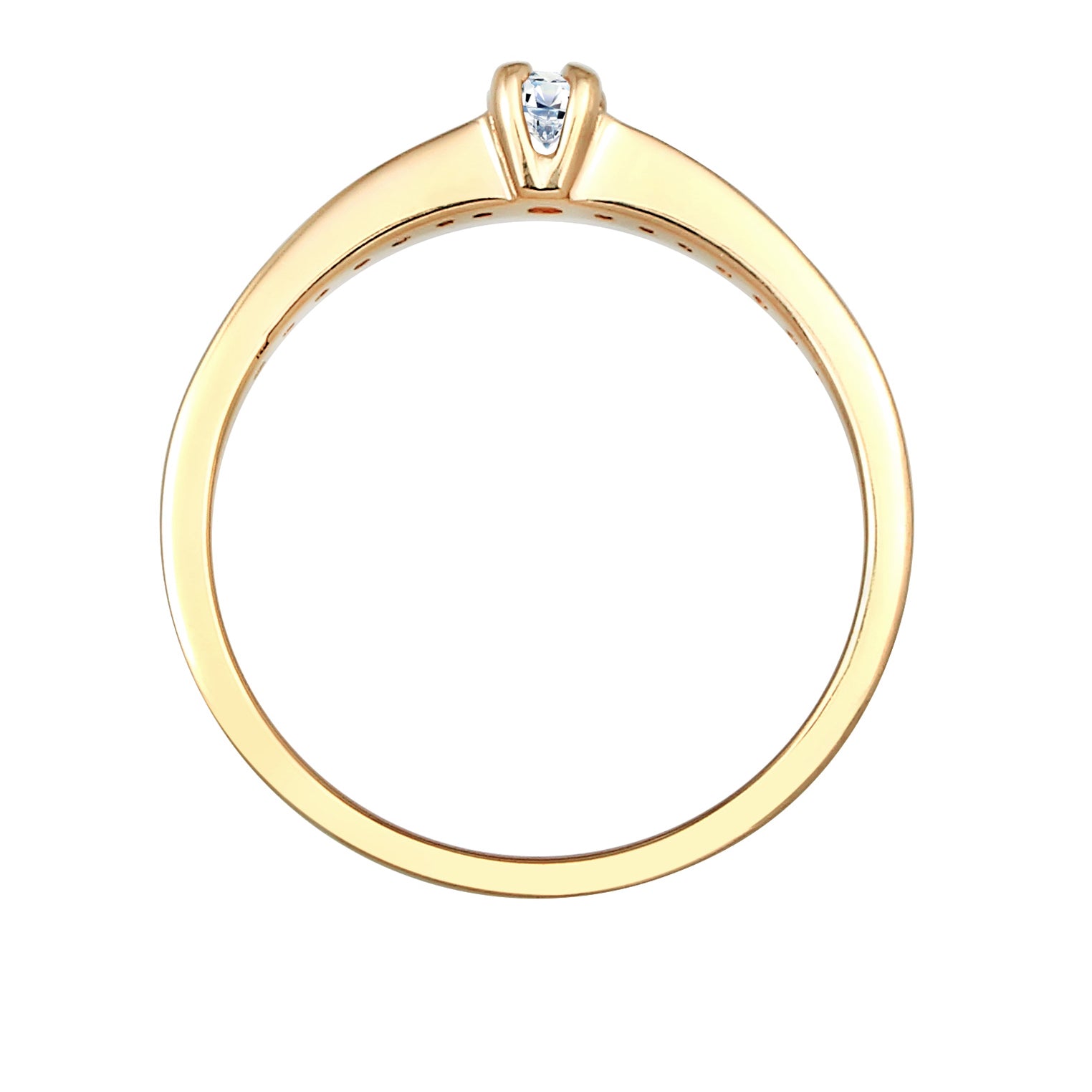 Gold - Elli DIAMONDS | Verlobungsring | Diamant ( Weiß, 0,18 ct ) | 585 Gelbgold