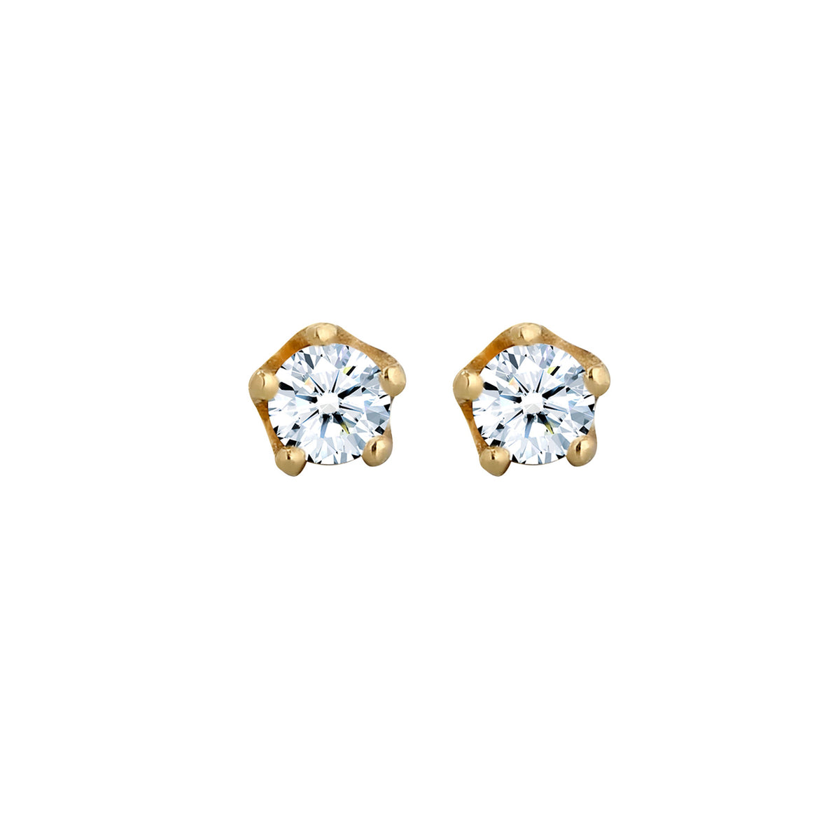 Weiß - Elli DIAMONDS | Ohrstecker | Diamant ( Weiß, 0,22 ct ) | 585 Gelbgold