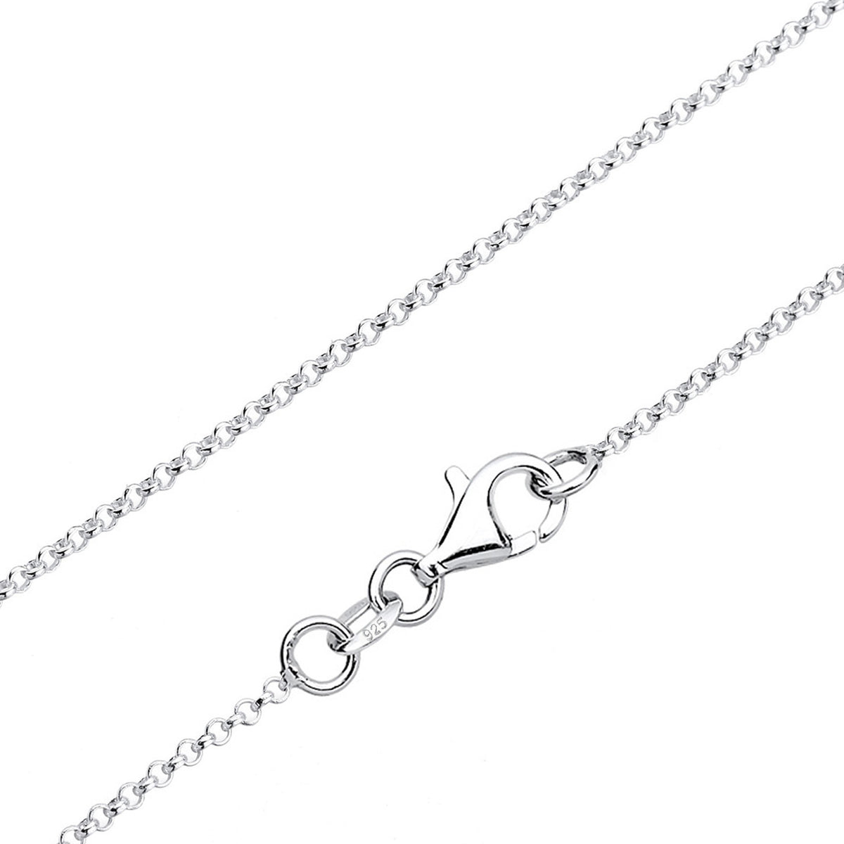 Weiß - Elli | Halskette Hufeisen | Zirkonia (Weiß) | 925er Sterling Silber