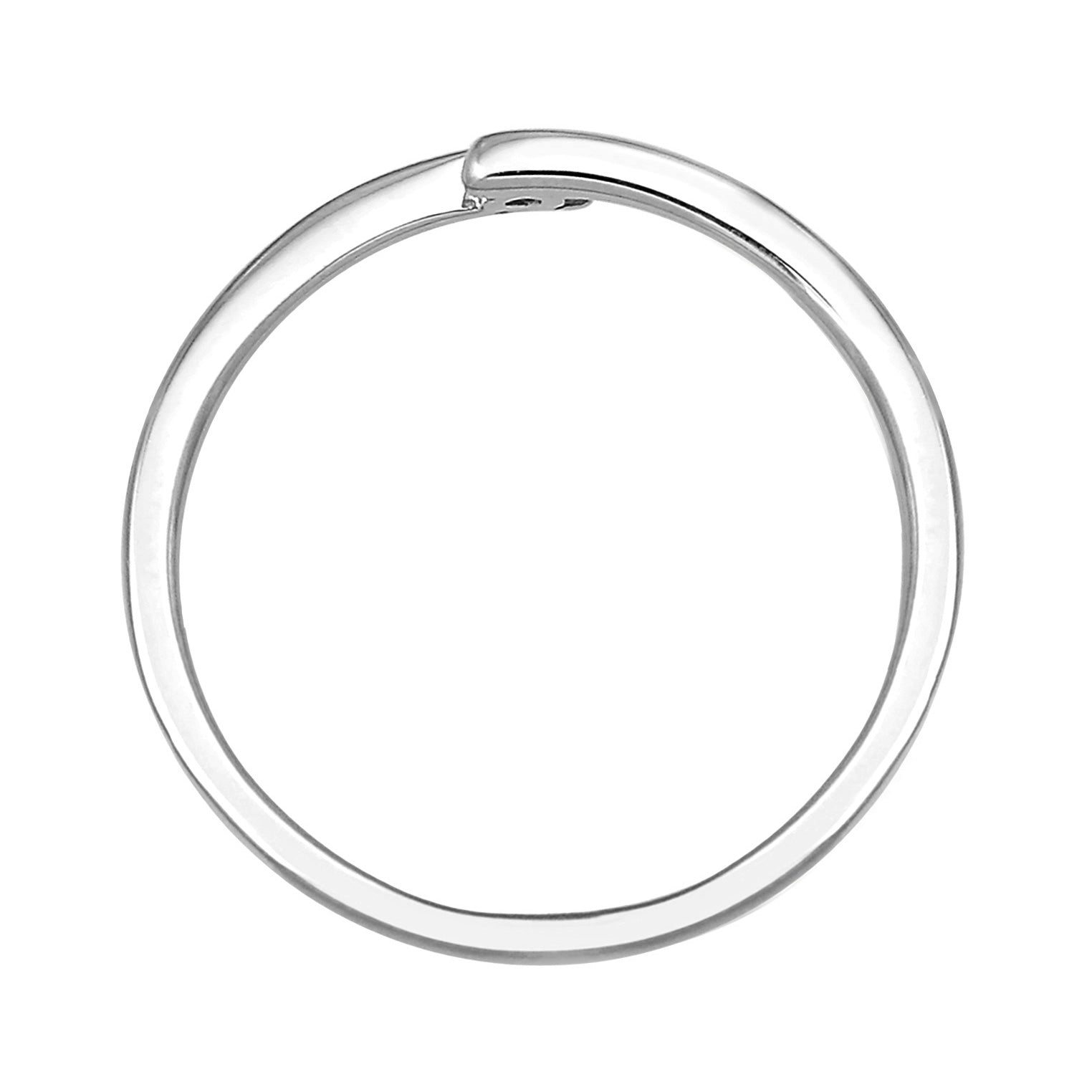 Silber - Elli DIAMONDS | Solitär-Ring | Diamant ( Weiß, 0,03 ct ) | 585 Weißgold