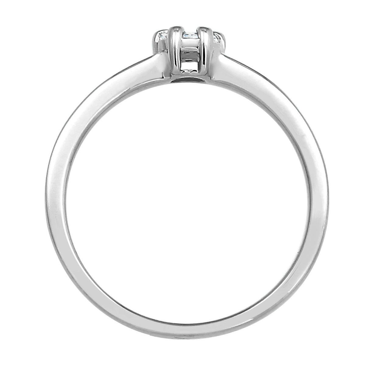 Silber - Elli DIAMONDS | Verlobungsring | Diamant ( Weiß, 0,12 ct ) | 585 Weißgold