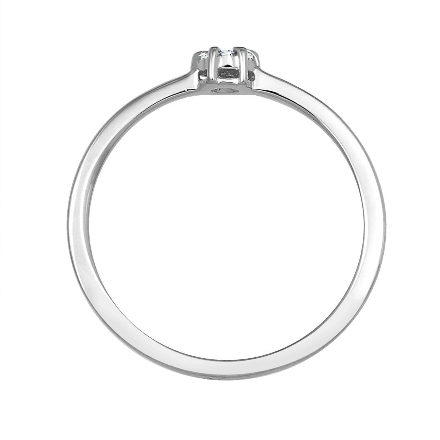 Silber - Elli DIAMONDS | Verlobungsring | Diamant ( Weiß, 0,045 ct ) | 585 Weißgold