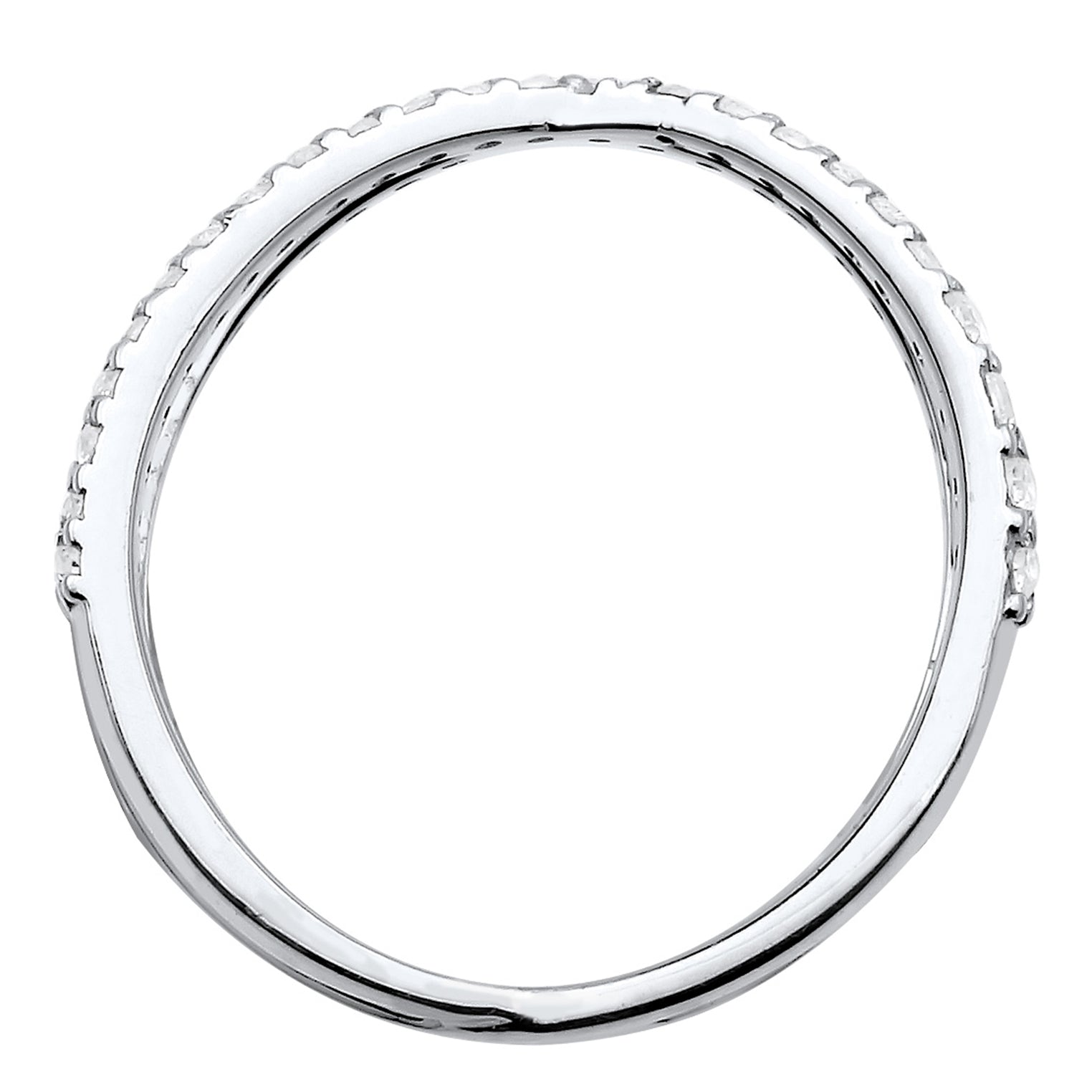 Weiß - Elli | Ring Kreuz | Zirkonia ( Weiß ) | 925er Sterling Silber