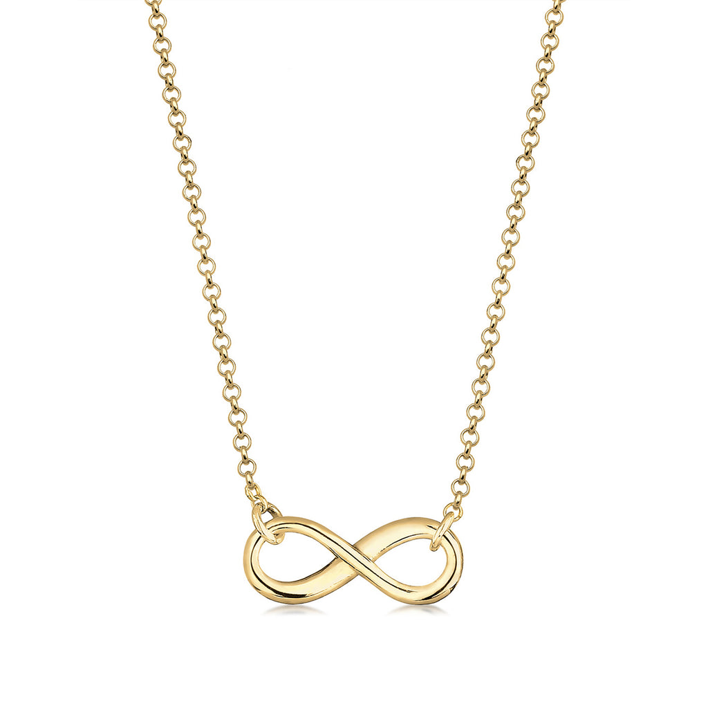 Gold - Elli PREMIUM | Halskette Infinity | 375 Gelbgold