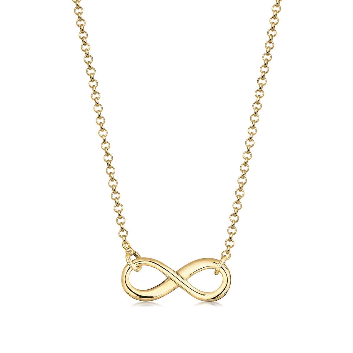 Gold - Elli PREMIUM | Halskette Infinity | 375 Gelbgold