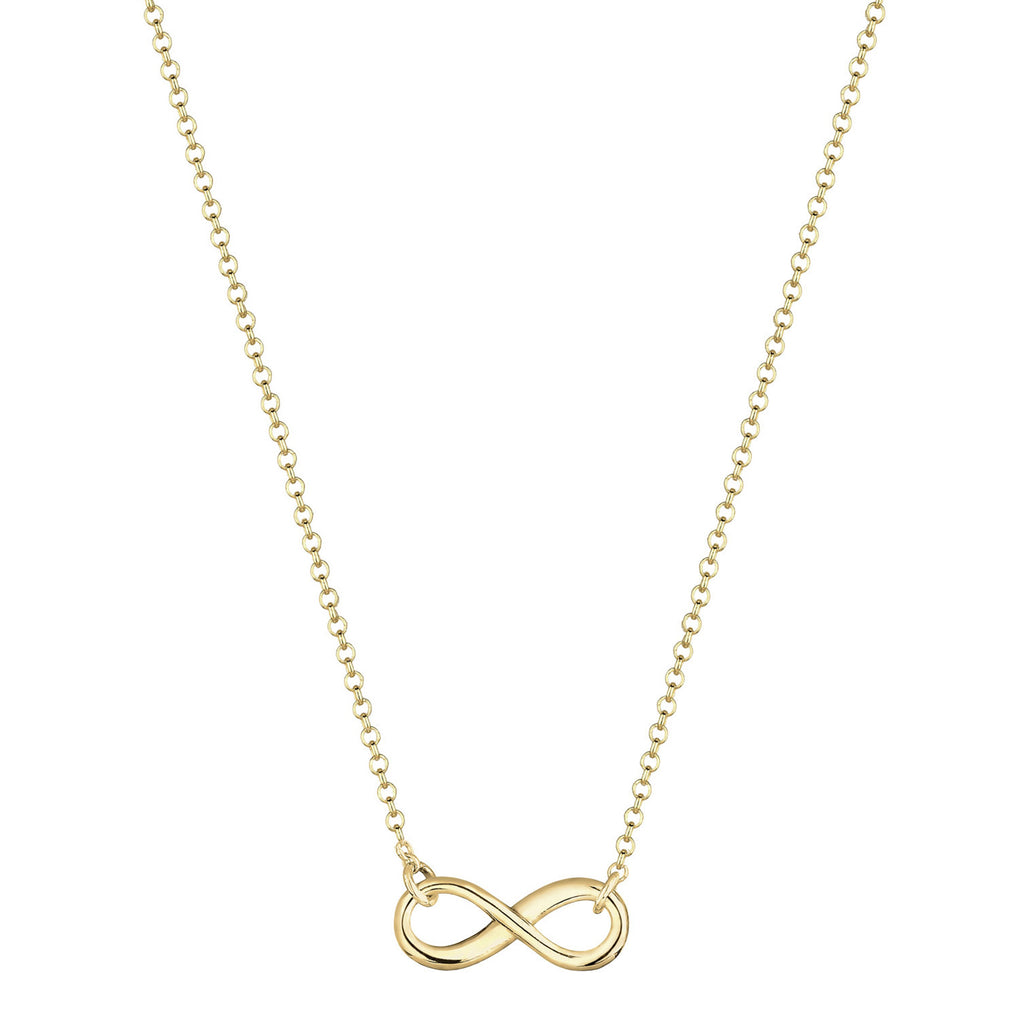 Gold - Elli PREMIUM | Halskette Infinity | 375 Gelbgold