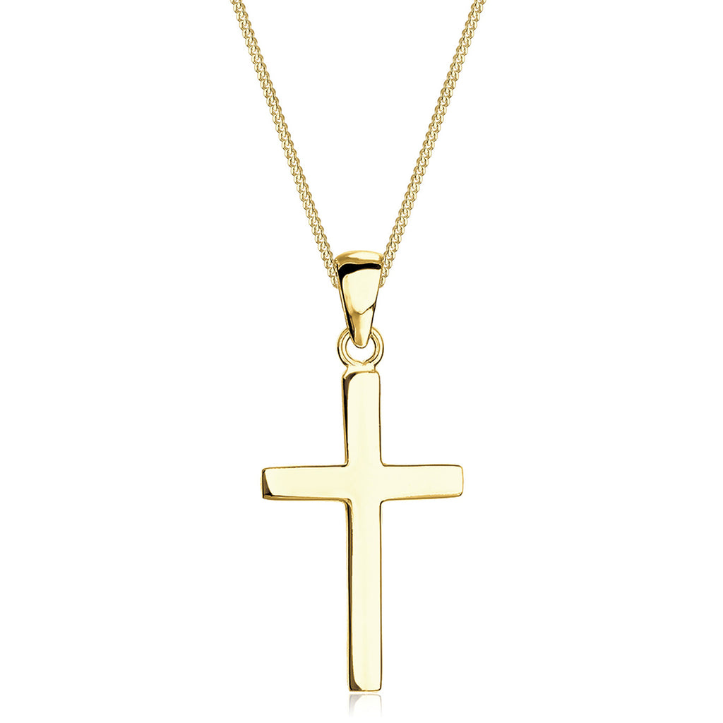Gold - Elli PREMIUM | Halskette Kreuz | 375 Gelbgold