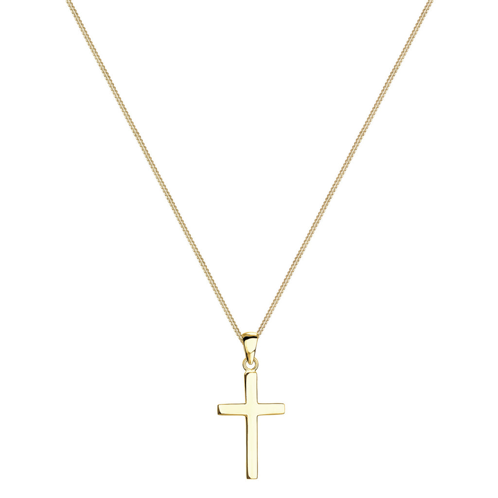 Gold - Elli PREMIUM | Halskette Kreuz | 375 Gelbgold