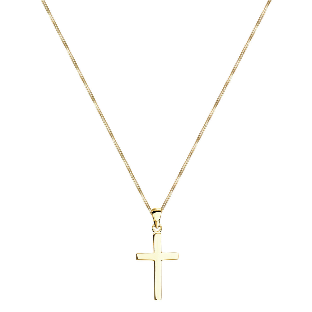 Gold - Elli PREMIUM | Halskette Kreuz | 375 Gelbgold