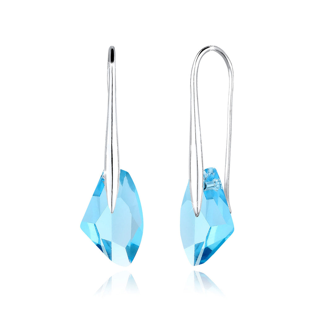 Hellblau - Elli | Ohrhänger | Kristall (Hellblau) | 925er Sterling Silber