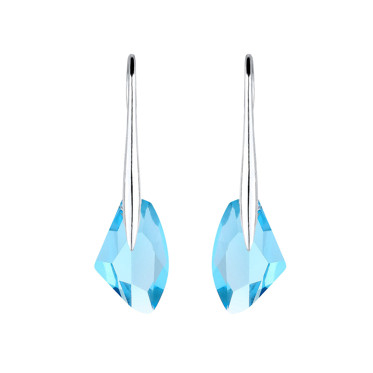 Hellblau - Elli | Ohrhänger | Kristall (Hellblau) | 925er Sterling Silber