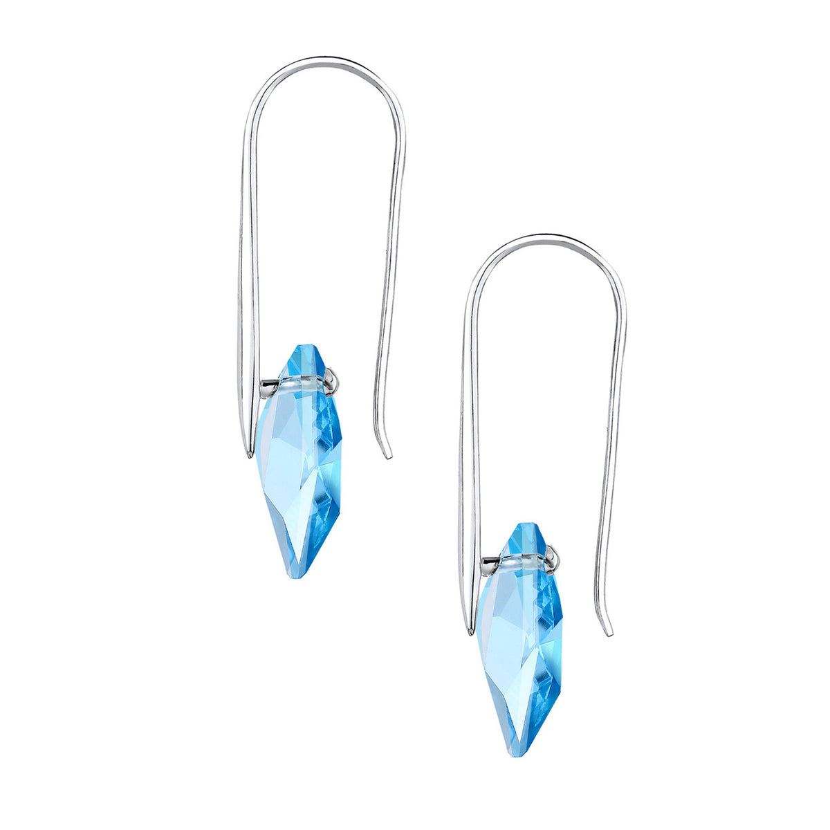 Hellblau - Elli | Ohrhänger | Kristall (Hellblau) | 925er Sterling Silber