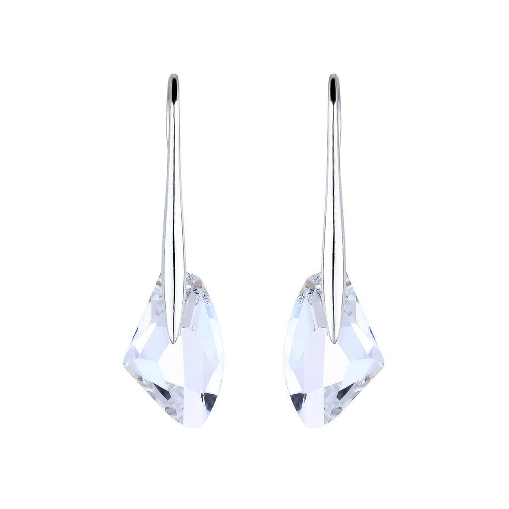 Silber - Elli | Ohrhänger | Kristall (Weiß) | 925er Sterling Silber