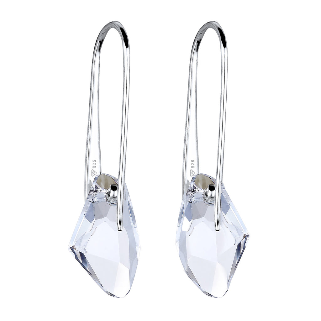 Silber - Elli | Ohrhänger | Kristall (Weiß) | 925er Sterling Silber