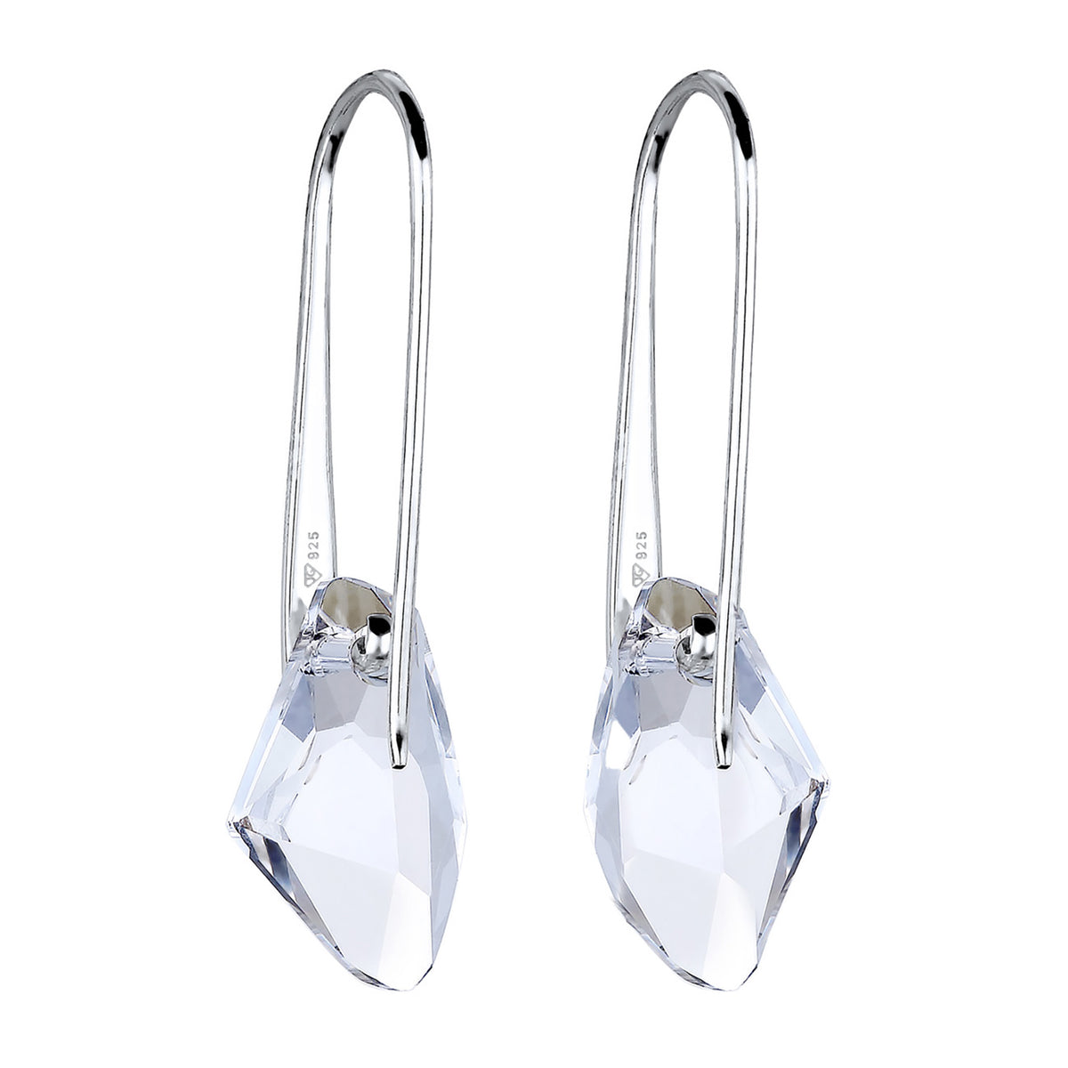 Silber - Elli | Ohrhänger | Kristall (Weiß) | 925er Sterling Silber