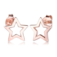 Roségold - Elli | Ohrstecker Stern | 925 Sterling Silber Rosegold
