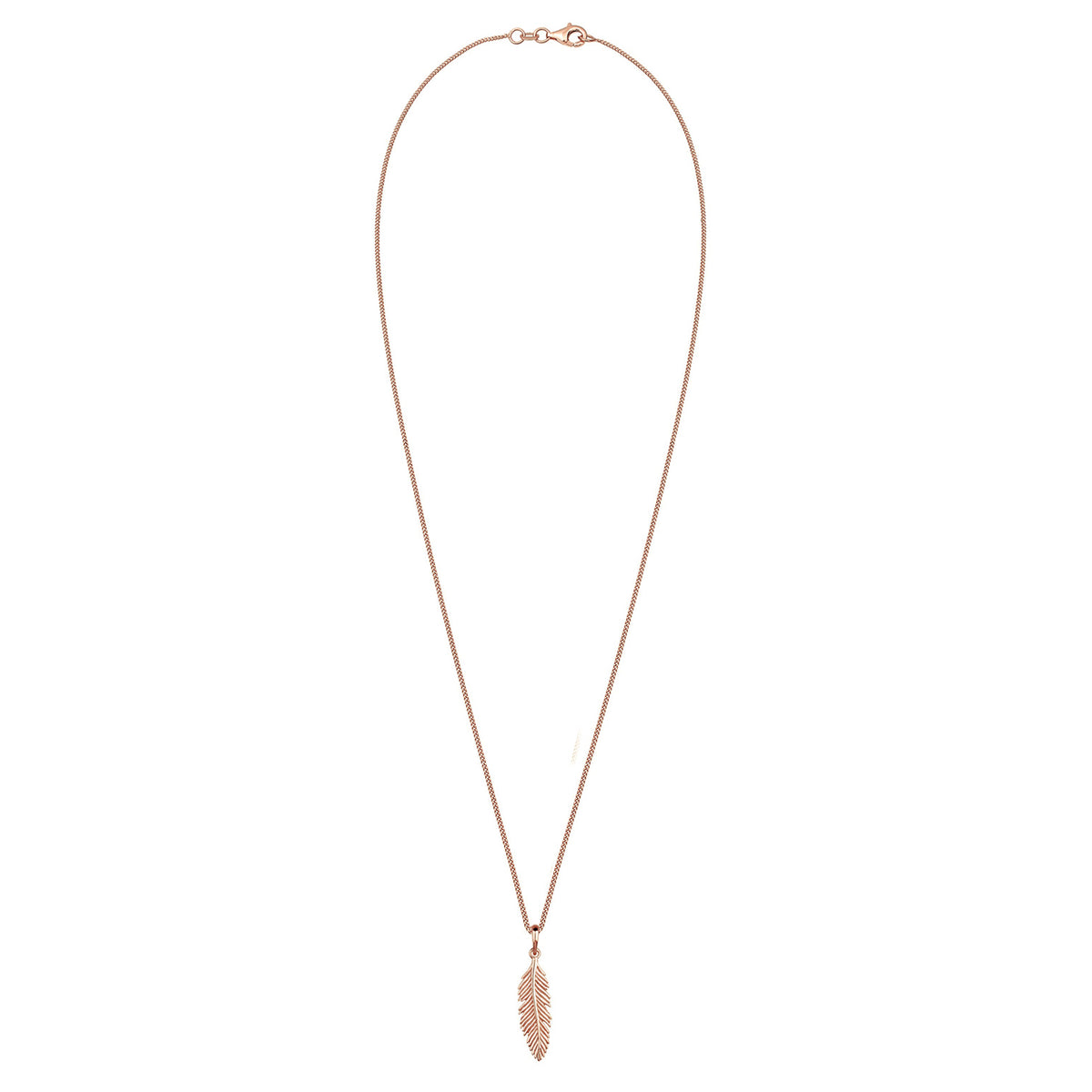 Roségold - Elli | Halskette Feder | 925 Sterling Silber Rosegold