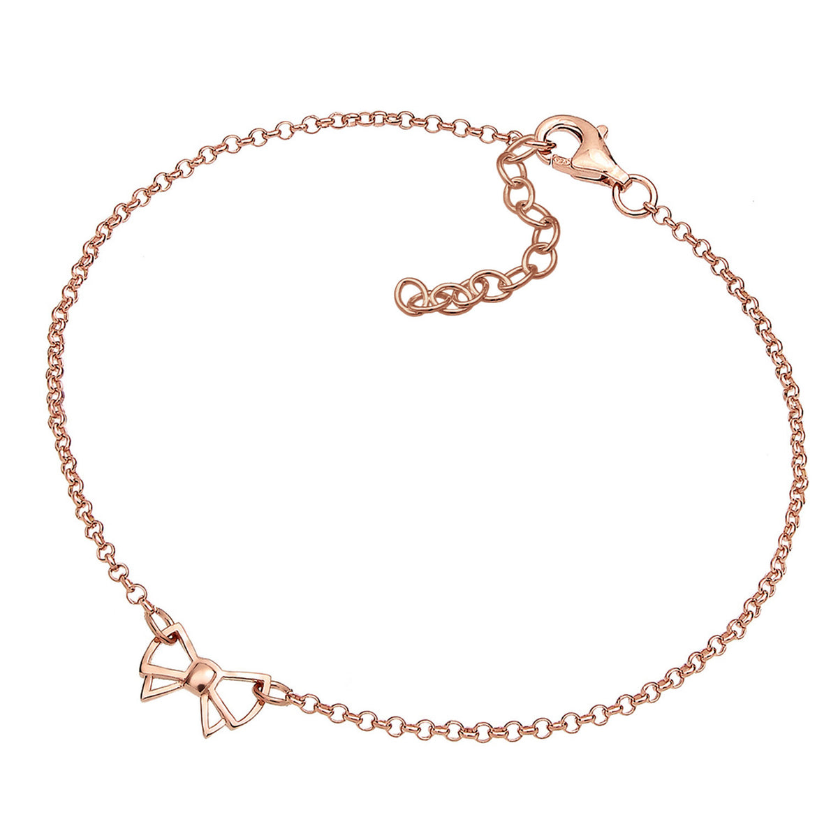 Roségold - Elli | Armband Schleife | 925 Sterling Silber Rosegold
