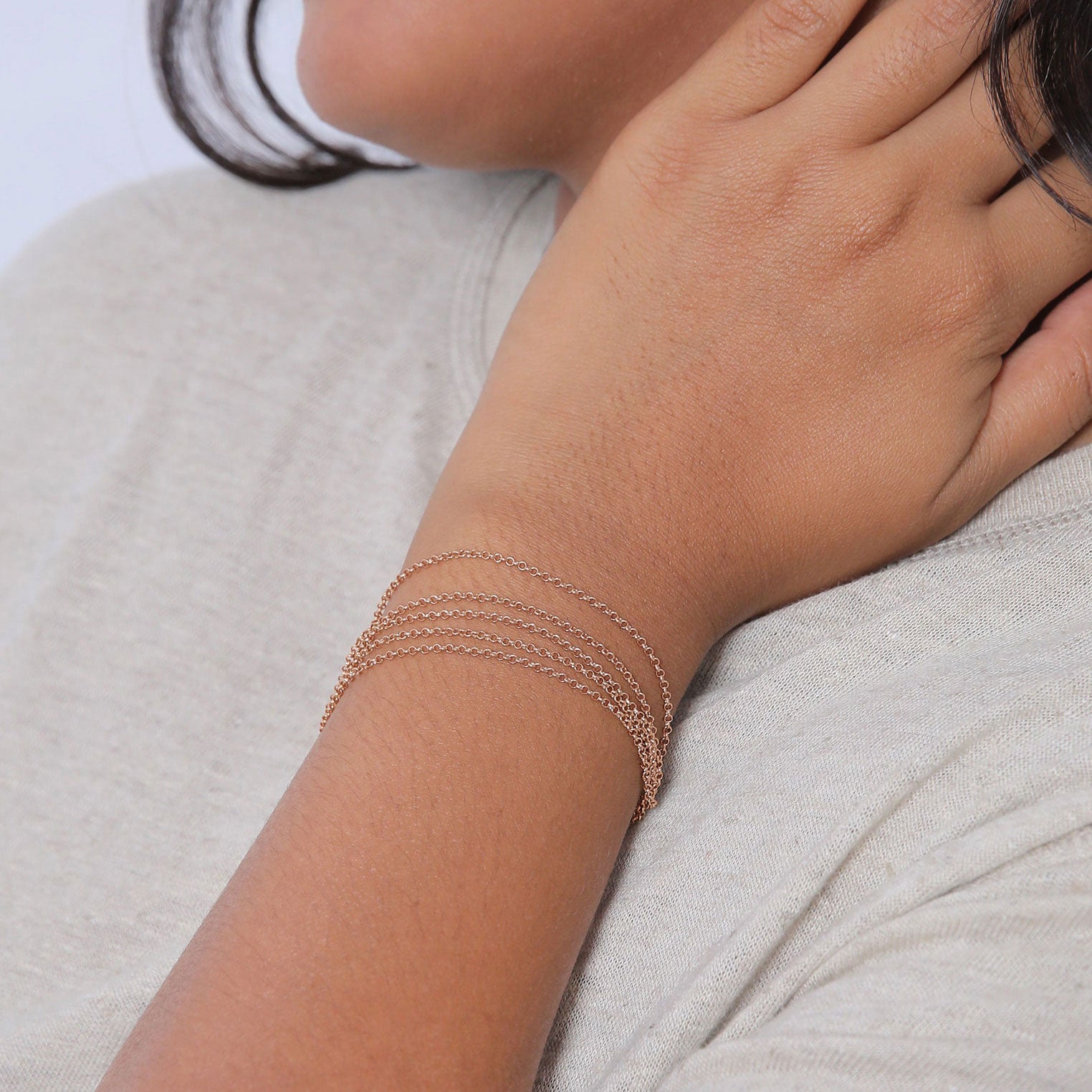 Roségold - Elli | Gliederarmband | 925 Sterling Silber Rosegold