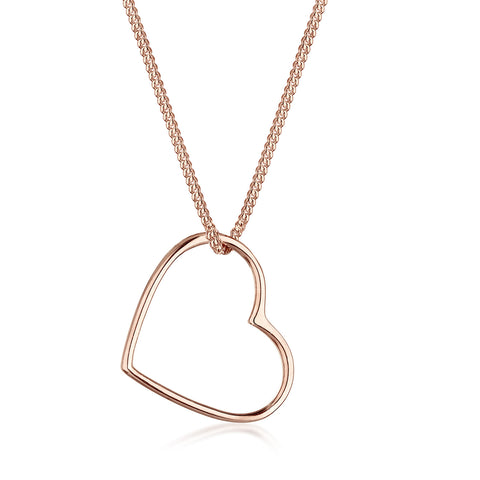 Roségold - Elli | Halskette Herz | 925 Sterling Silber Rosegold
