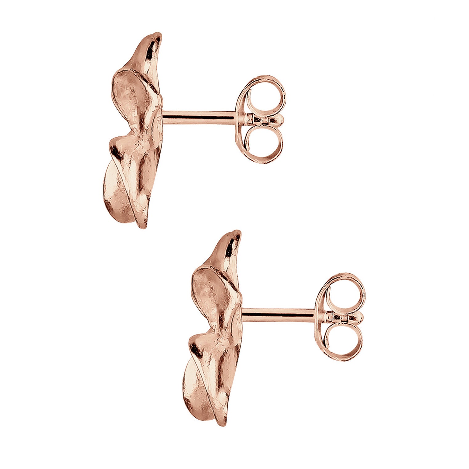 Roségold - Elli | Ohrstecker Frangipani Blüte | 925 Sterling Silber Rosegold