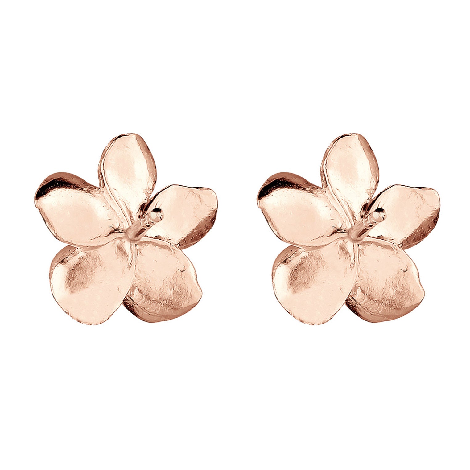 Roségold - Elli | Ohrstecker Frangipani Blüte | 925 Sterling Silber Rosegold