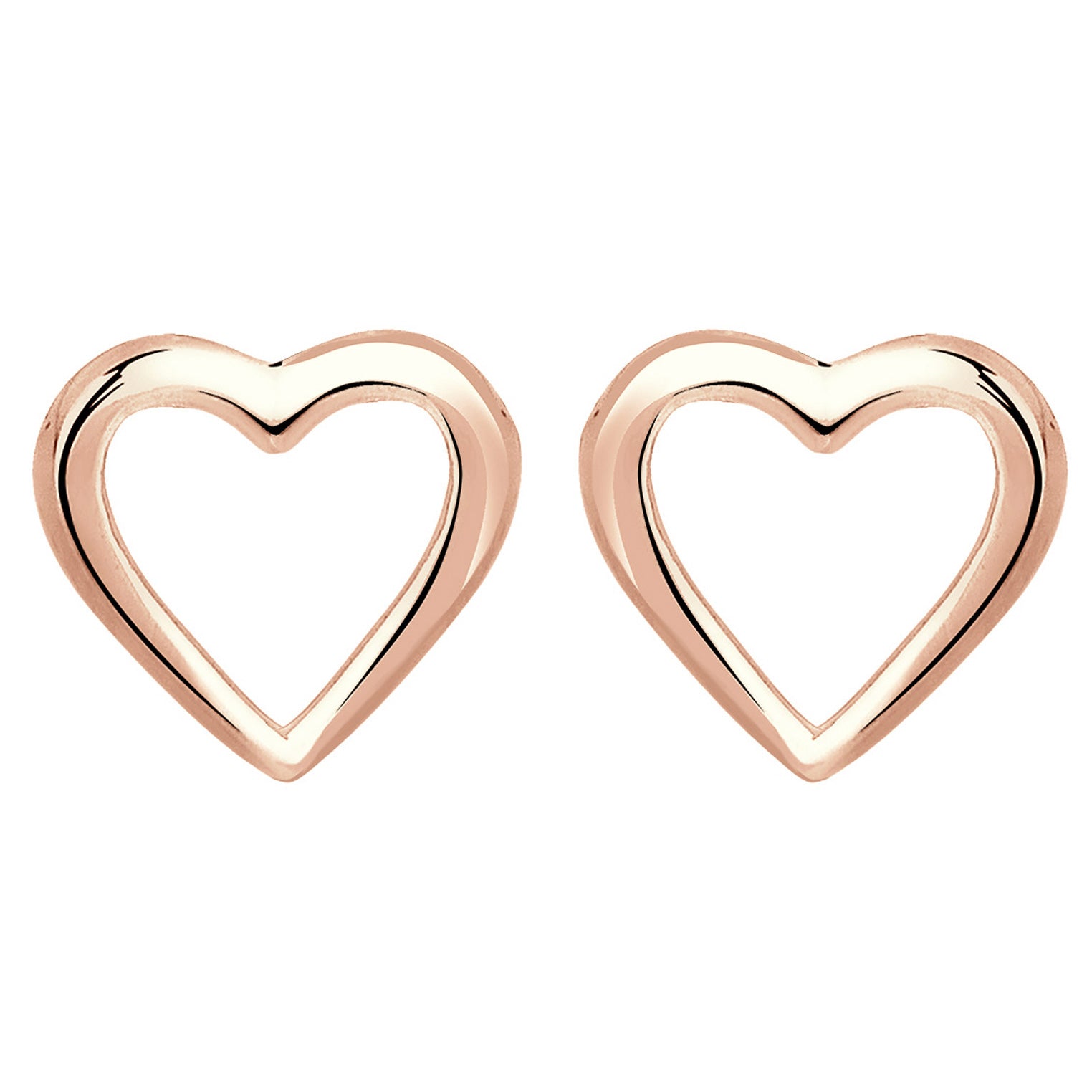 Roségold - Elli | Ohrstecker Herz | 925 Sterling Silber Rosegold