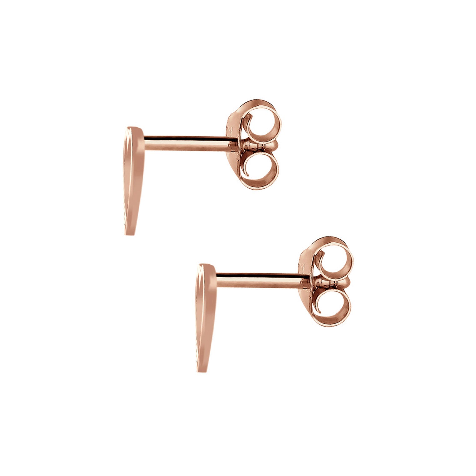 Roségold - Elli | Ohrstecker Herz | 925 Sterling Silber Rosegold