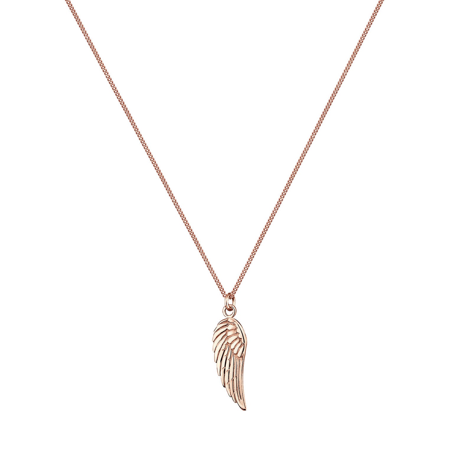 Roségold - Elli | Halskette Flügel Anhänger | 925 Sterling Silber Rosegold
