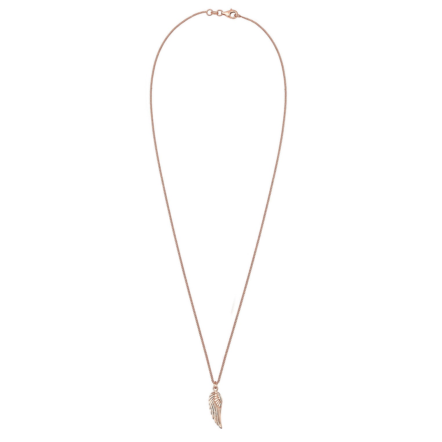 Roségold - Elli | Halskette Flügel Anhänger | 925 Sterling Silber Rosegold