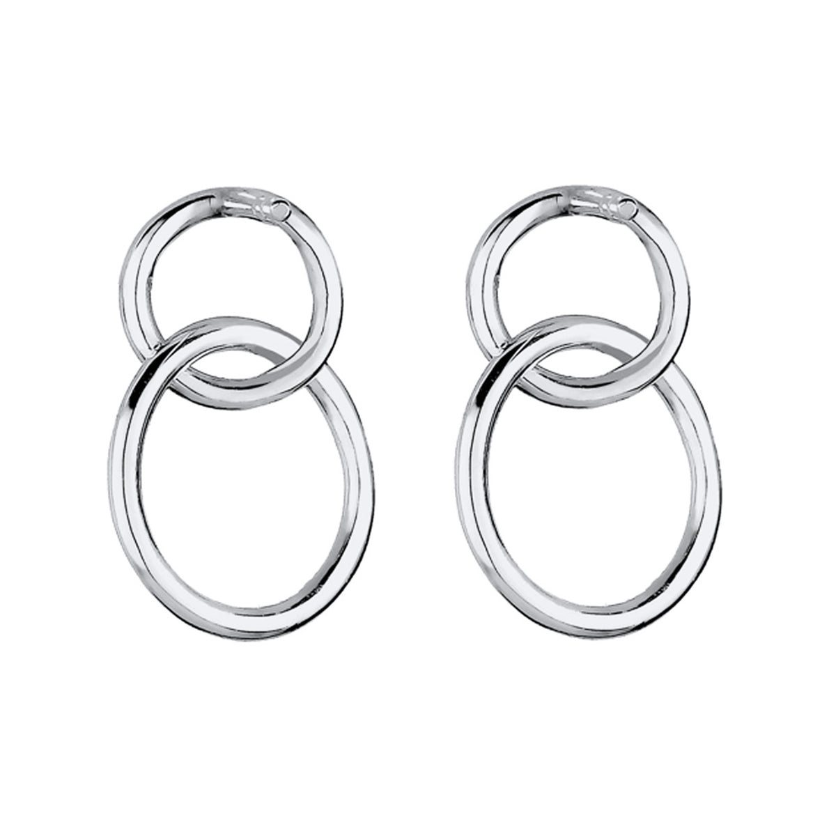 Silber - Elli | Ohrhänger Kreis Geo | 925er Sterling Silber