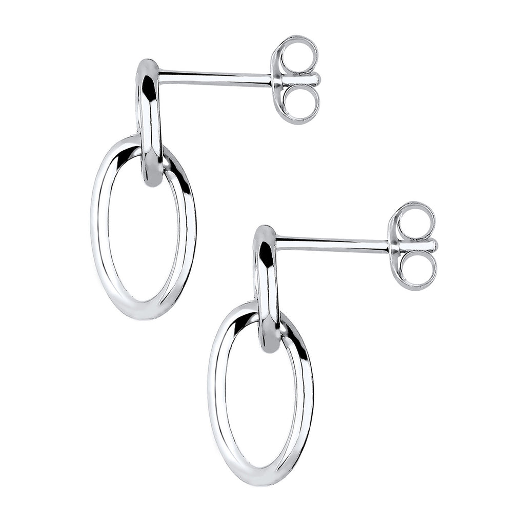 Silber - Elli | Ohrhänger Kreis Geo | 925er Sterling Silber