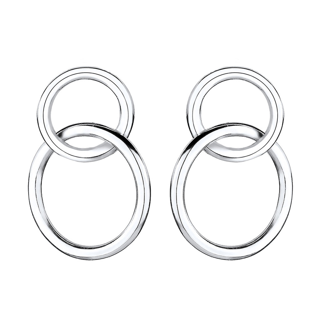 Silber - Elli | Ohrhänger Kreis Geo | 925er Sterling Silber