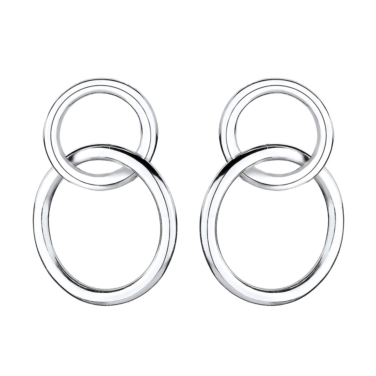 Silber - Elli | Ohrhänger Kreis Geo | 925er Sterling Silber