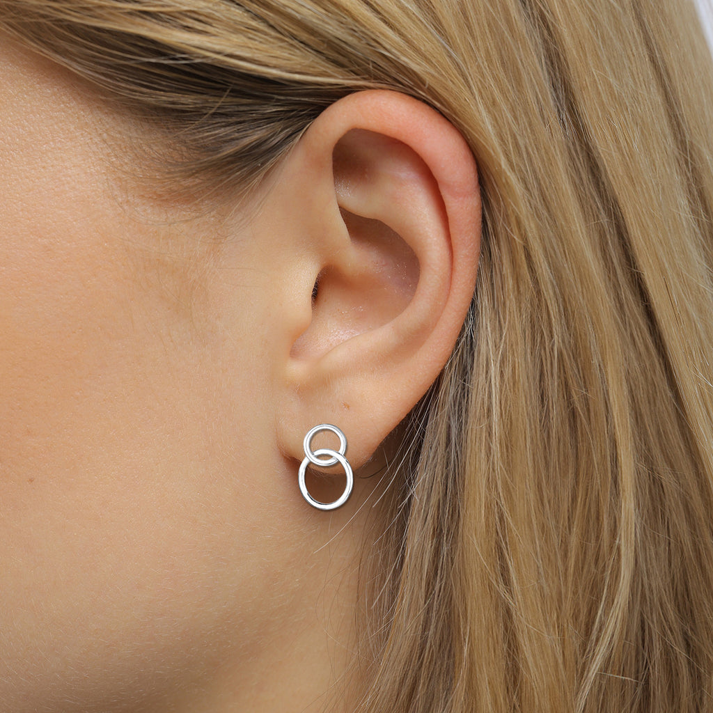 Silber - Elli | Ohrhänger Kreis Geo | 925er Sterling Silber