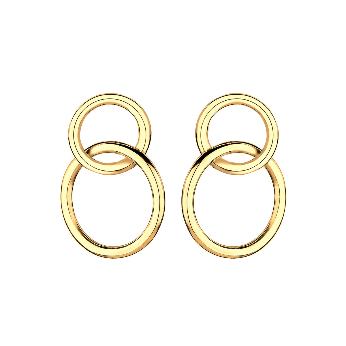 Gold - Elli | Ohrhänger Geo | 925 Sterling Silber vergoldet