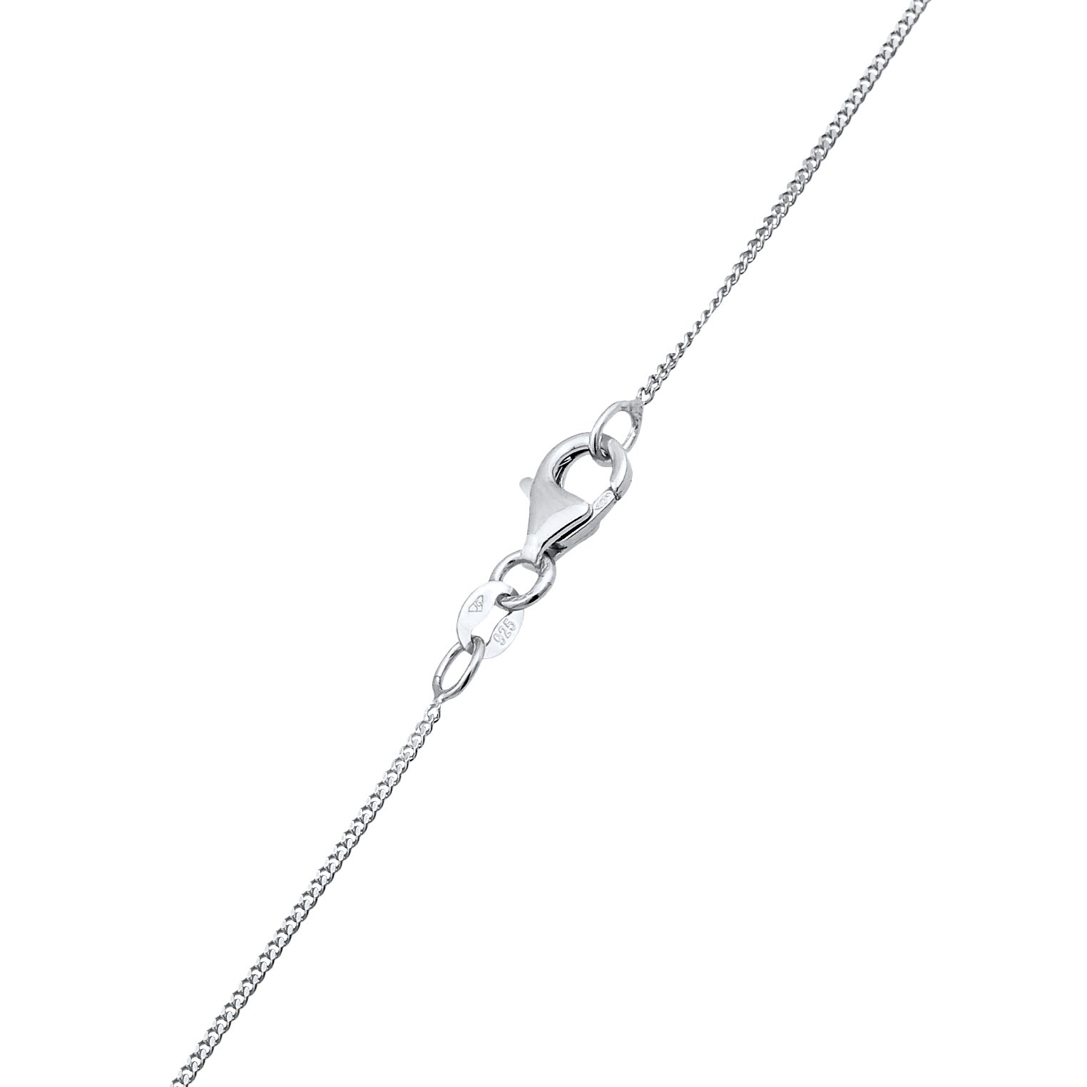 Weiß - Elli | Halskette Kreis | Kristall ( Weiß ) | 925er Sterling Silber