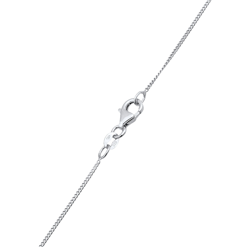 Weiß - Elli | Halskette Kreis | Mit Kristallen von Swarovski® (Weiß) | 925er Sterling Silber