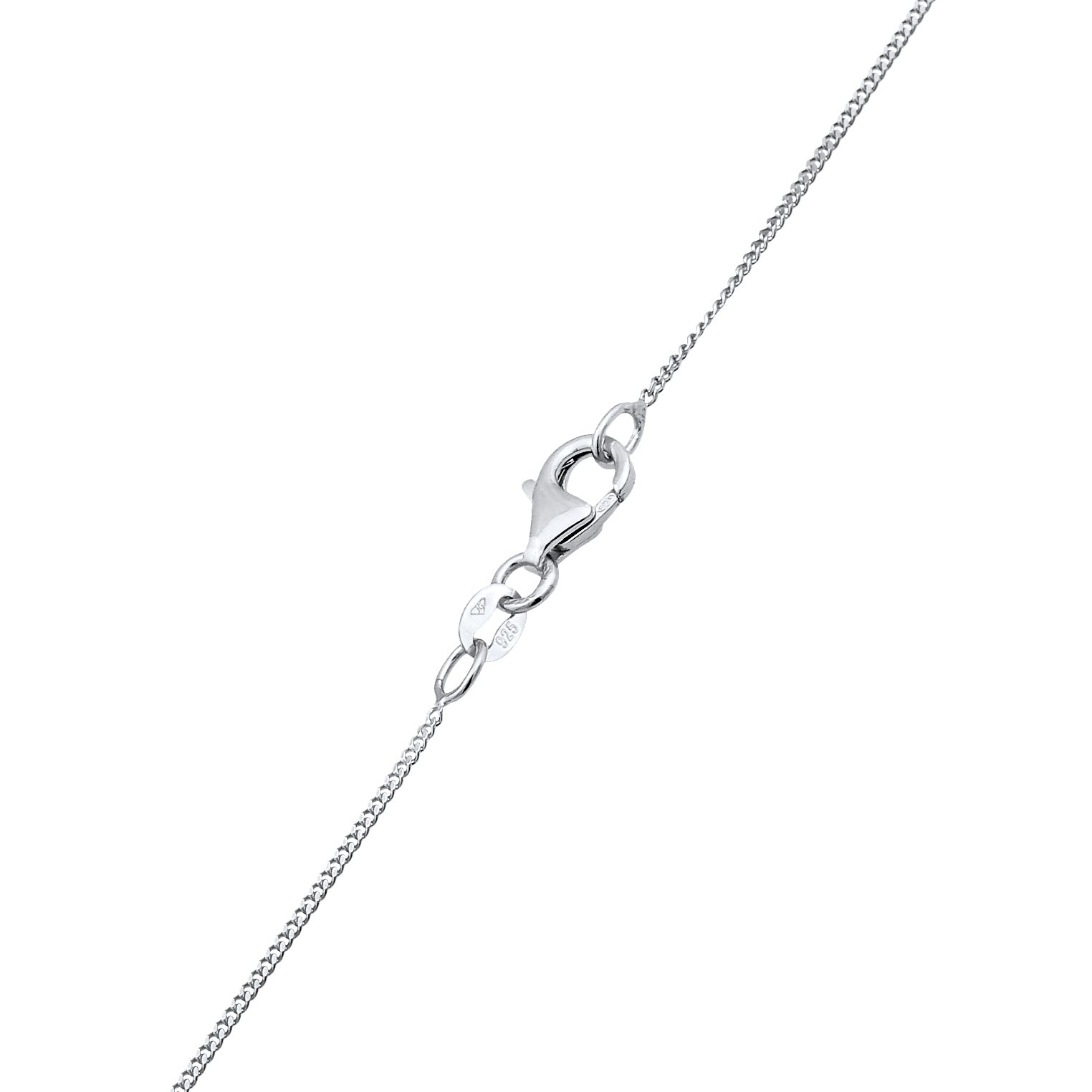 Weiß - Elli | Halskette Kreis | Mit Kristallen von Swarovski® (Weiß) | 925er Sterling Silber