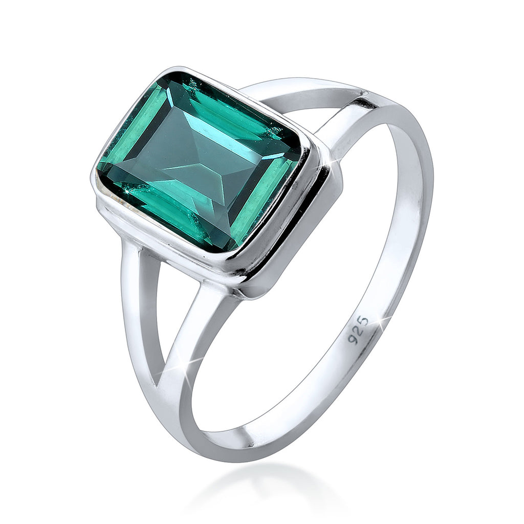 Silber - Elli | Ring | Quarz ( Grün ) | 925er Sterling Silber