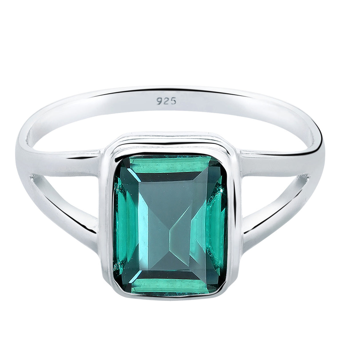 Silber - Elli | Ring | Quarz ( Grün ) | 925er Sterling Silber