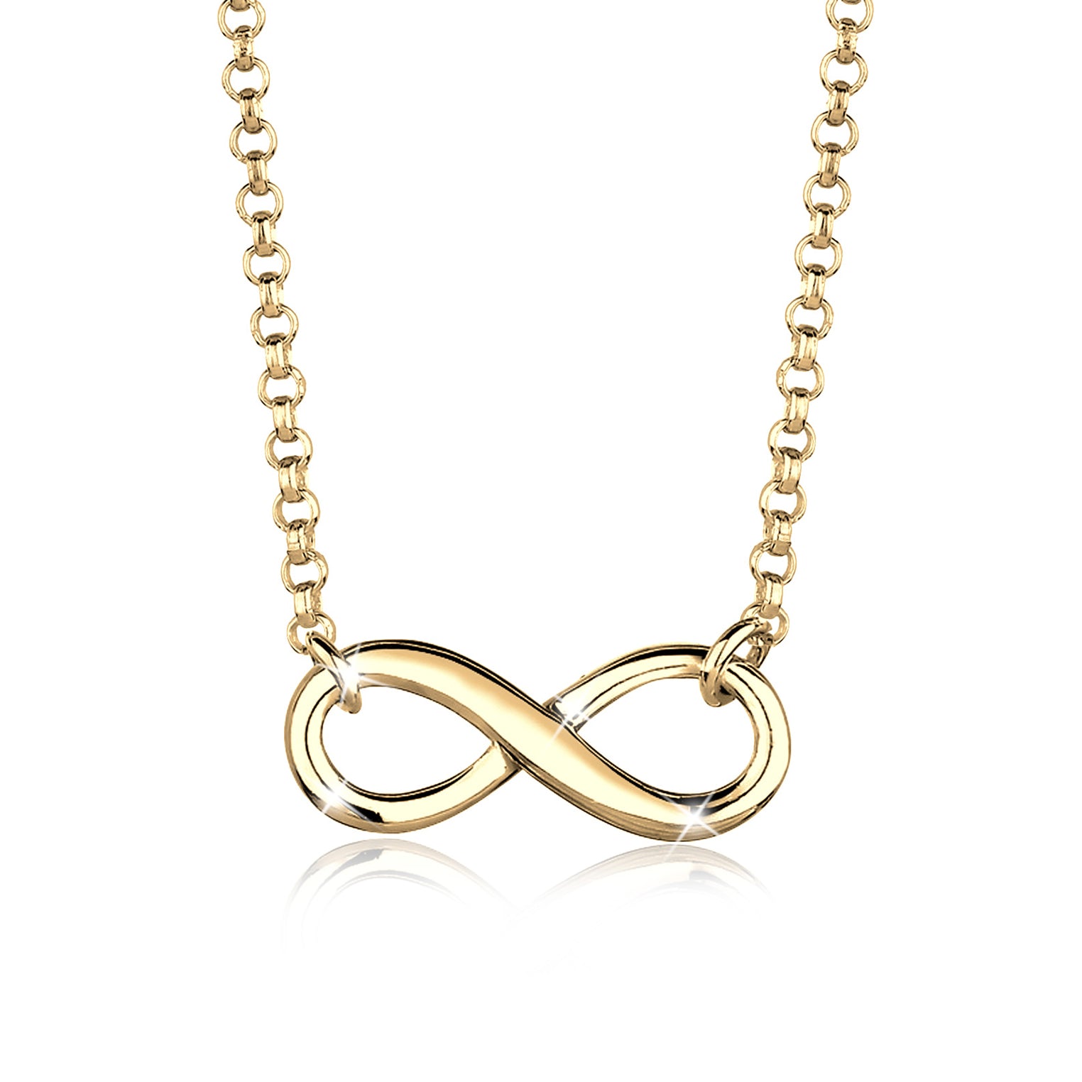 Gold - Elli | Halskette Infinity | 925 Sterling Silber vergoldet