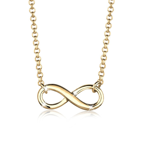 Gold - Elli | Halskette Infinity | 925 Sterling Silber vergoldet